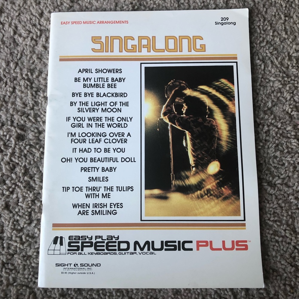 Singalong Easy Play Speed Music Plus Arrangements Keyboards Guitar